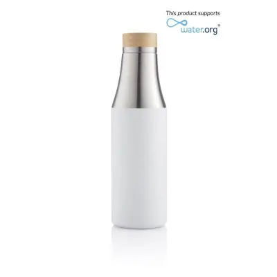 R-BREDA - CHANGE Collection Recycled Insulated Water Bottle - White