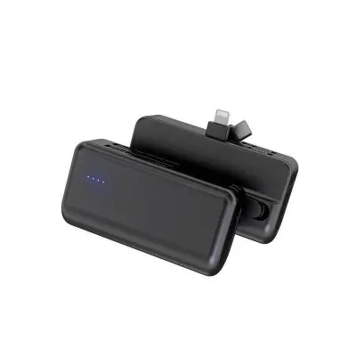 CAPSULE - @memorii(R) 4500mAh Mini Powerbank with Inbuilt Cable and Phone Stand