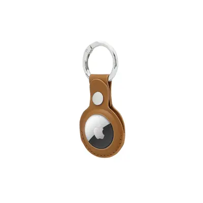LEEVI - Santhome(R) PU Keychain with Santhome Tag pocket - Tan