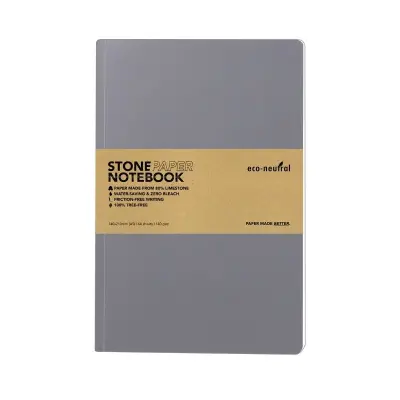 NEYA - eco-neutral Stone Paper Tree-Free Notebook - Grey