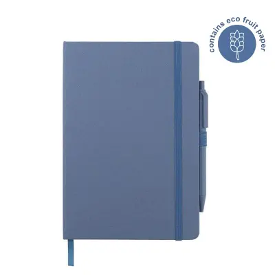 ABULA - eco-neutral(R) A5 Hard Cover Notebook & Pen Set - Lavender Paper