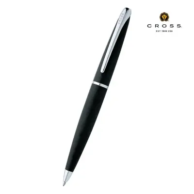 Cross ATX(R) Basalt Black with Polished Chrome Appointments Ballpoint Pen (Blue Ink) 