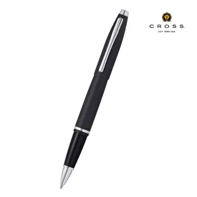Cross Calais Matte Black with Polished Chrome Appointments Selectip Rollerball Pen (Blue Ink) 