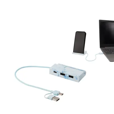 BERNERS HUB. Recycled PET (100% rPET) hub with main inputs and outputs
