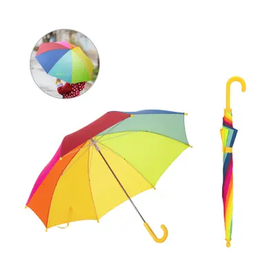 OLIVIA. 19" Kids Colorful Umbrella in 190T Polyester