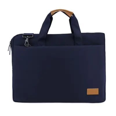 SLOTEN - Santhome(R) 15" Laptop Bag - Navy Blue/Tan