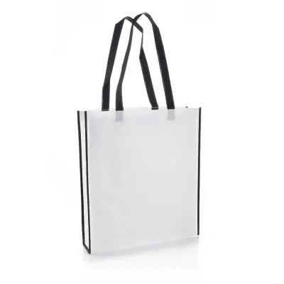 Non-Woven Shopping Bag Vertical White/Black