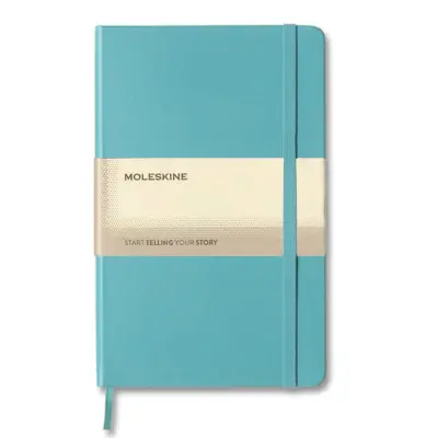 Moleskine Classic Large Ruled Hard Cover Notebook - Reef Blue