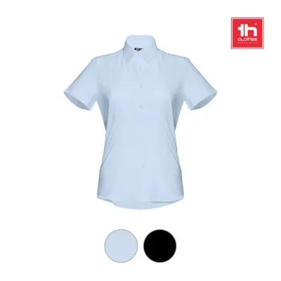THC LONDON WOMEN. Women's short-sleeved Oxford shirt