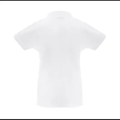 THC MONACO WOMEN WH. Women's short-sleeved polo shirt in carded cotton
