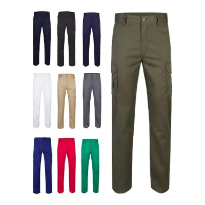 VL LUGH. Multi-pocket stretch trousers (240g/m²) in cotton (46%), EME (38%) and polyester (16%)