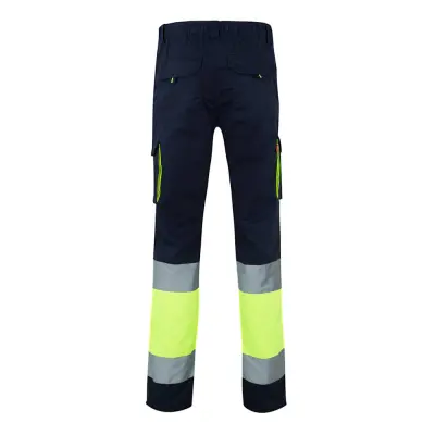 VL ZEUS LARGE. Two-tone, multi-pocket stretch trousers (240g/m²), in cotton (46%), EME (38%) and polyester (16%)