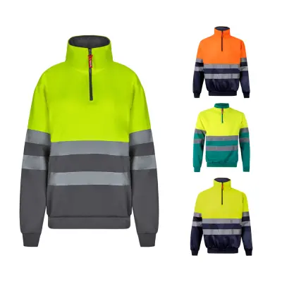 VL THOR LARGE. Two-tone sweatshirt (300g/m²) in polyester fleece (100%)