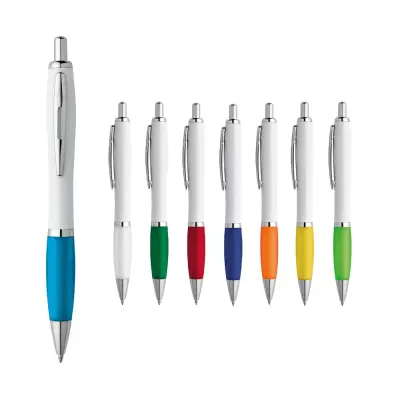 MOVE BK. ABS ball pen with clip and metal trim