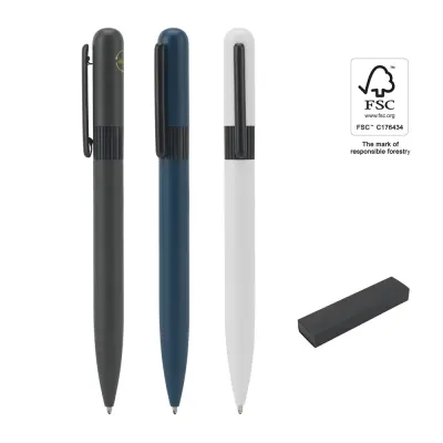 ELSIE ROUND. Metal ballpoint (60% recycled) with rounded design