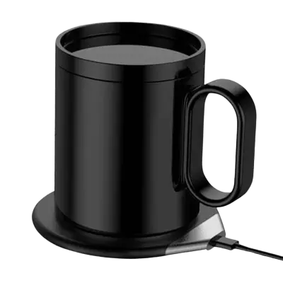 CRIVITS - Smart Mug Warmer with Wireless Charger - Black