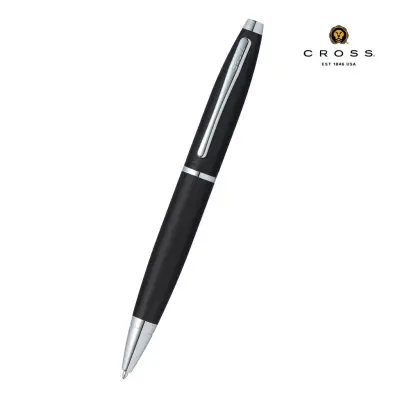 Cross Calais Matte Black with Polished Chrome Appointments Ballpoint Pen (Blue Ink)