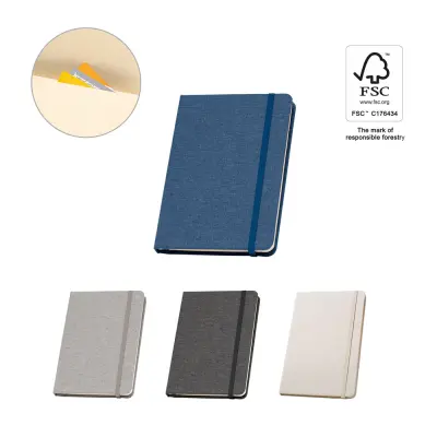 BOYD. A5 notebook in recycled polyester (100% rPET) with lined sheets