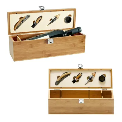 SYRAH. Bamboo, ABS and stainless steel wine set