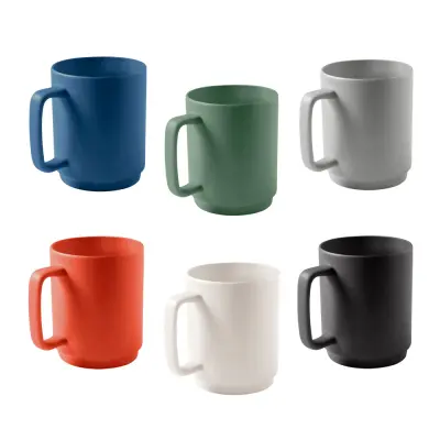 MIGHTY. Ceramic mug with cylindrical body 330 mL