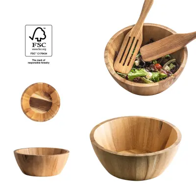 SAGE. Round acacia wood salad bowl