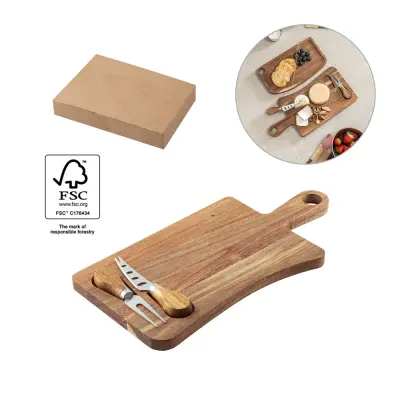 CASSIA. Acacia wood cheese board with handle