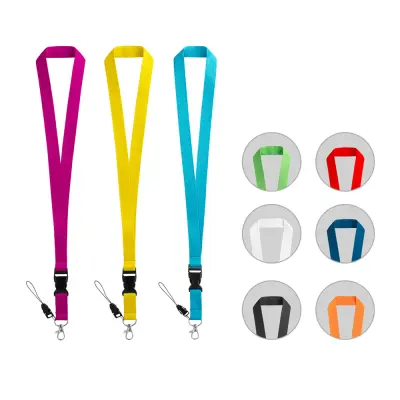 ANQUETIL. Polyester lanyard with metal carabiner