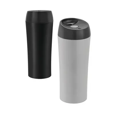 MONARDA. Stainless steel and PP travel cup 470 mL