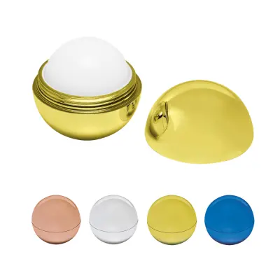 ALBA. Lip balm with ABS round-shaped packaging