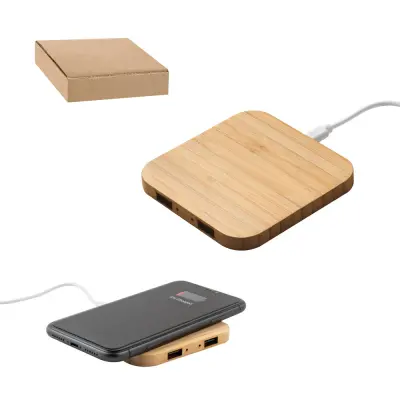 DALTON. Superfast 15W bamboo wireless charger