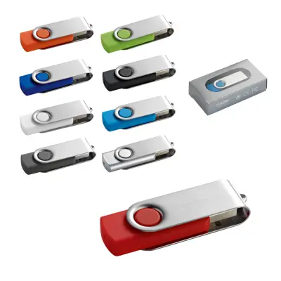 CLAUDIUS 8GB. 8 GB USB flash drive with metal clip