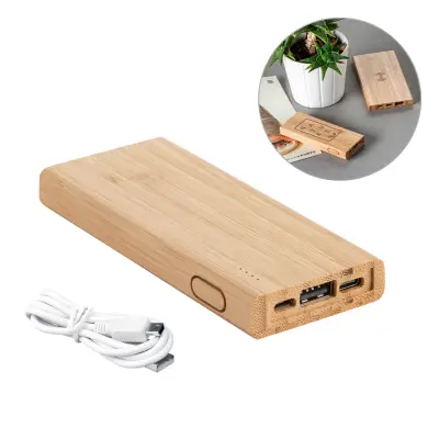 KOHN. Power bank 5.000 mAh in bamboo