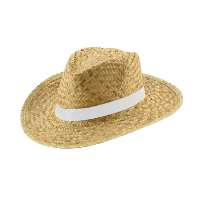 JEAN RIB. Natural straw hat with sublimated elastic band