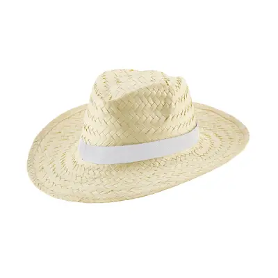 EDWARD RIB. Natural straw hat with sublimated elastic band