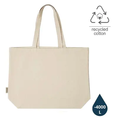 BORKUM - GRS-certified Recycled Cotton Beach / Shopping Bag - Natural
