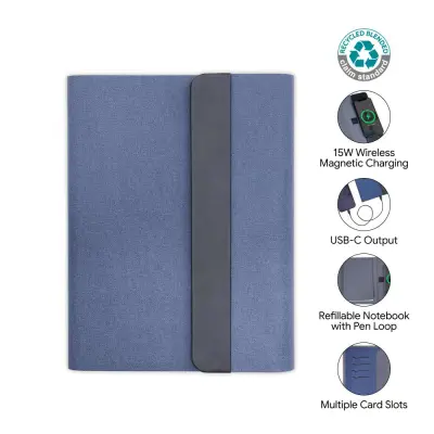 BERGMUND - Santhome 10000mAh Mag Wireless Powerbank Portfolio - Navy