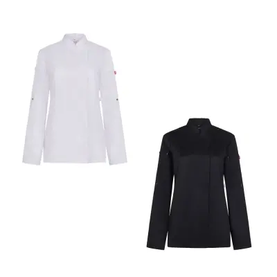 VL THOTH. Women's kitchen jacket (190 g/m²) made from cotton (35%) and recycled polyester (65%)