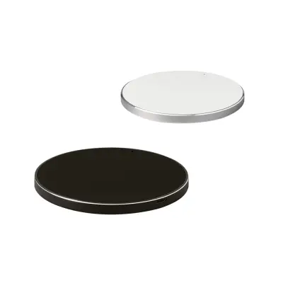 JOULE. Fast 10W wireless charger in recycled ABS (100% rABS) and recycled aluminum (100% rAL)