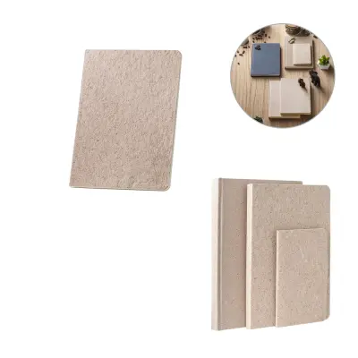 TEAPAD SEMI-RIGID. A5 notebook with semi-rigid cover made from tea leafs waste (65%)