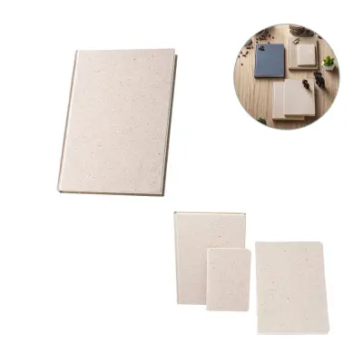 ORGANIC RIGID. A5 notebook with hard cover made from organic elephant matter (80%)