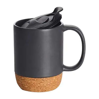 CERAMIC MUG WITH CORK BOTTOM