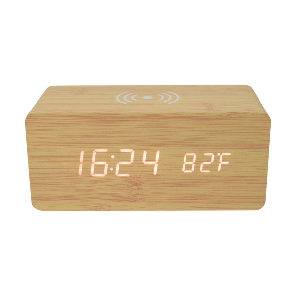 DIGITAL ALARM CLOCK WITH WIRELESS CHARGER