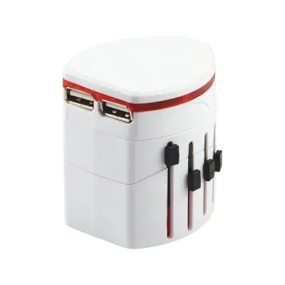 DUAL USB TRAVEL ADAPTER CONVERTER PLUG
