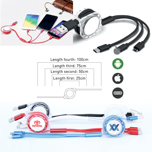 FLEXIBLE 3 IN1 USB CHARGING CABLE