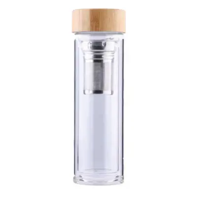 GLASS BAMBOO LID DRINWARE