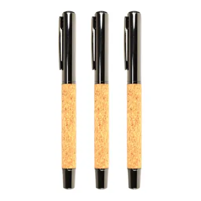 METAL & CORK PEN WITH BOX