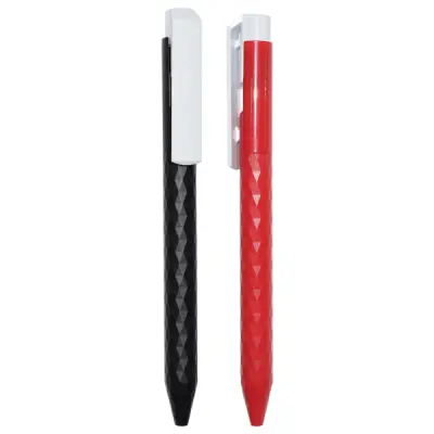 PLASTIC PENS WITH PRISM DESIGN BARREL