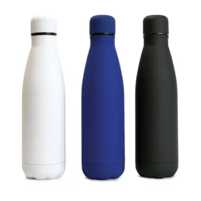 STAINLESS STEEL RUBBER FINISH DRINKWARE