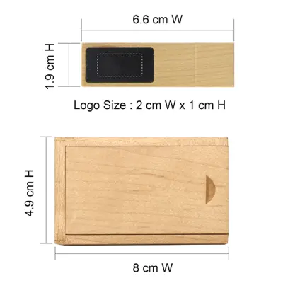 WOODEN LED LIGHT UP USB FLASH DRIVE