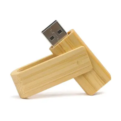 WOODEN SWIVEL USB FLASH DRIVE